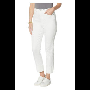 SoftCell by Diane Gilman Wide-Cuff Cropped Jean White - Regular